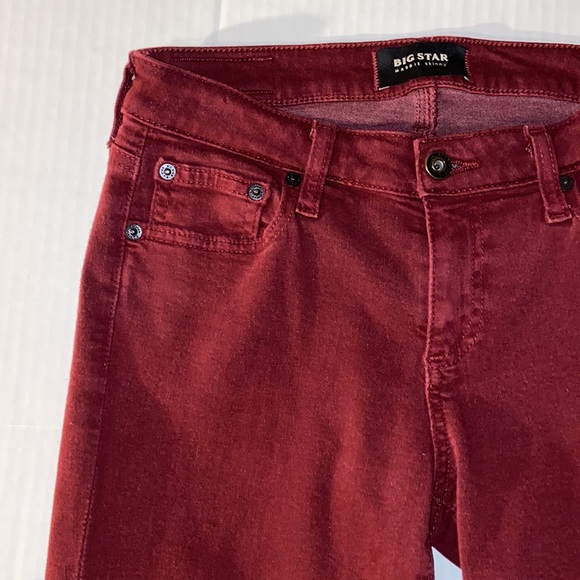Big Star Maddie Skinny Size 26 R Denim Red Jeans - Picture 9 of 13